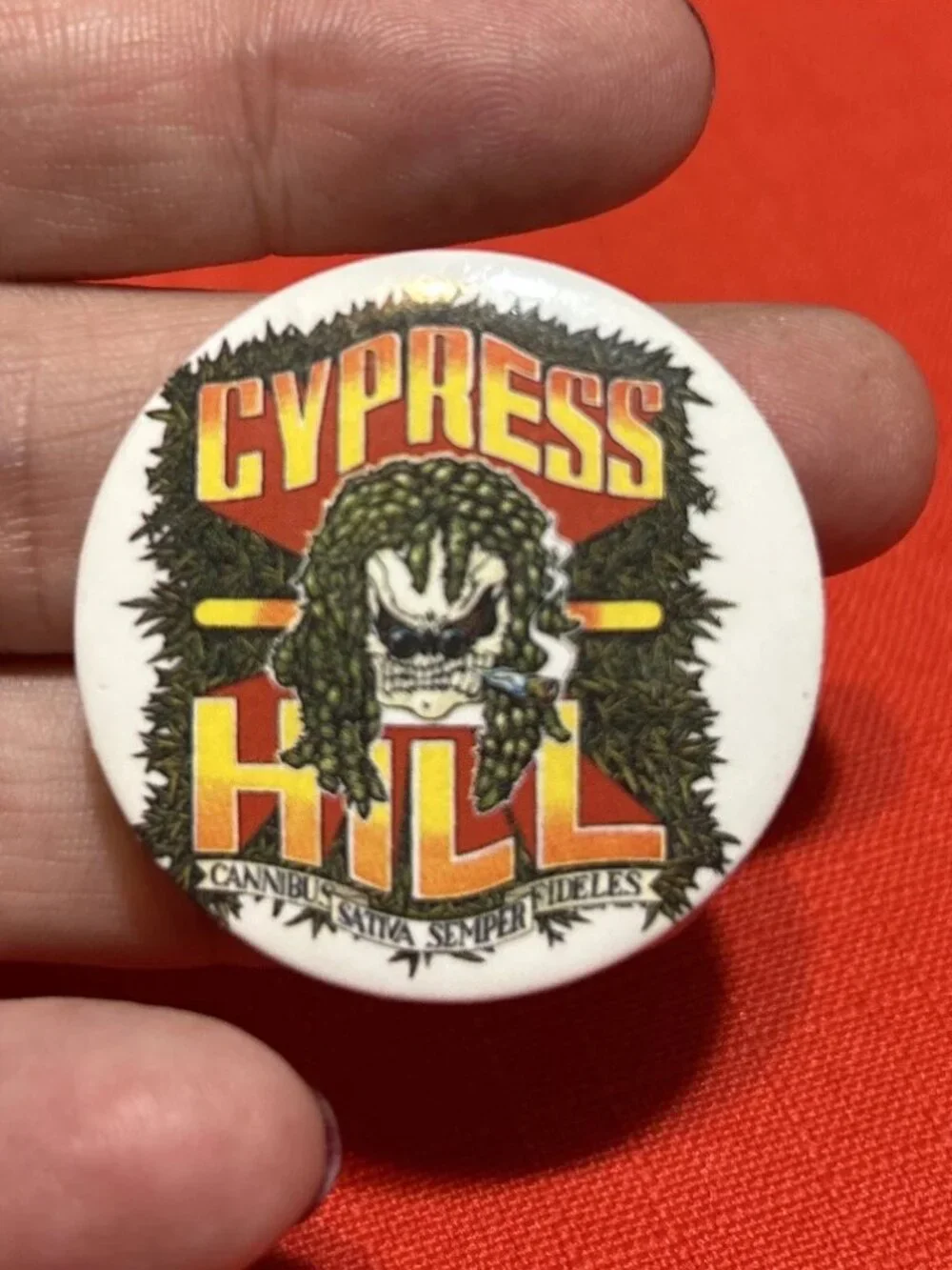 Vintage 90's CYPRESS HILL Soul Assasin European Tour Promo Button Pin #S1
